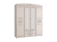 шкаф 4-створчатый комбинированный Каролина с зеркалом (ПАТИНА) (вудлайн кремовый/сандал светлый) шкаф 4-створчатый комбинированный Каролина с зеркалом (ПАТИНА) (вудлайн кремовый/сандал светлый)