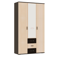 шкаф 3-створчатый от стенки Александра-4 (венге/дуб млечный)