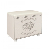 тумба для обуви Каролина (ПАТИНА) (вудлайн кремовый/сандал белый/микровельвет кремовый) тумба для обуви Каролина (ПАТИНА) (вудлайн кремовый/сандал белый/микровельвет кремовый)