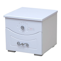 тумба прикроватная Ольга-12 МДФ белый глянец