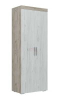 Шкаф 2-створчатый Ольга-19 для одежды (дуб крафт серый/дуб крафт белый)