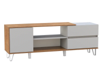 тумба под ТВ 58.08 Гавана (кейптаун / серый / ДВПО белый)