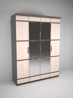 шкаф 4-створчатый Ольга-13 для белья и одежды венге/дуб млечный