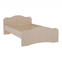 кровать-5 двуспальная с фигурными спинками 1200*2000 дуб млечный