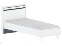 кровать односпальная 900*1900мм Омега-10 белый/антрацит