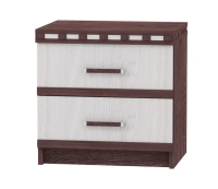 тумба прикроватная с 2 ящиками Ольга-13 анкор темный/анкор светлый