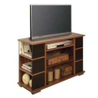 Тумба под телевизор Виста-15 (шимо темный/венге/стекло тонированное)