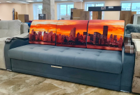 диван Олимп-3 камилла13/камилла 13/панорама город 1/пруж.блок100