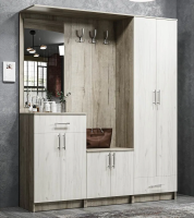 прихожая Саша-3 дуб крафт серый/дуб крафт белый