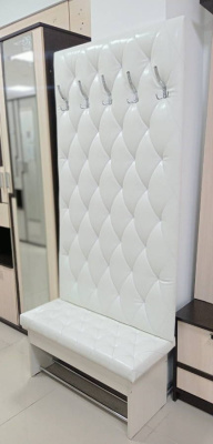 вешалка и скамья для обуви Саша-5 белая