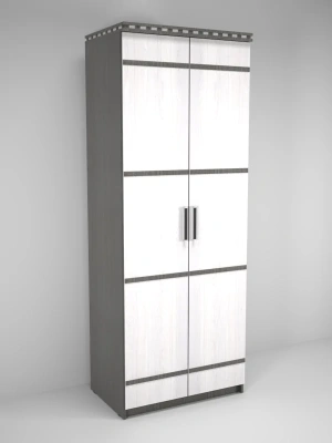 шкаф 2-створчатый Ольга-13 для белья анкор темный/анкор светлый