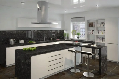 столешница влагостойкая № 921/1 Кунгур мрамор глянец (600*3000*38*1U) Кедр