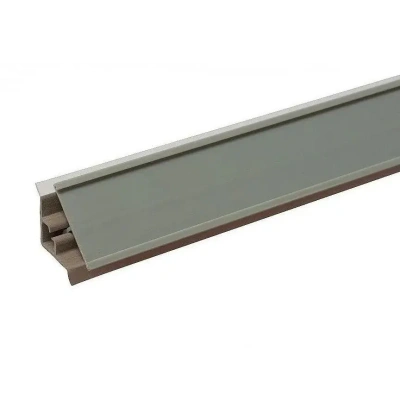 плинтус кухонный пластиковый 3,05 метра КРОКОС (серый)