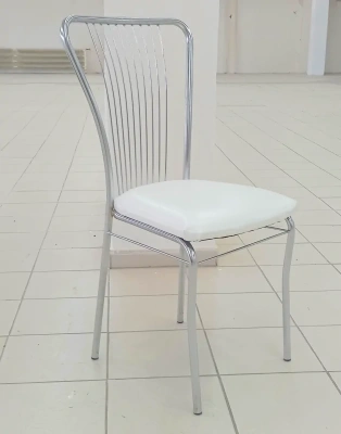 стул венеция нерон хром белый кожзам