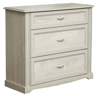 Комод 32.12 Сохо (бетон пайн белый/профиль бетон пайн белый патина / ДВПО: белый)