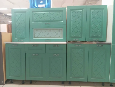 кухонный гарнитур Диана-4 2,0м прованс (87 86 45 81 84с 41) изумрудное дерево, без сушки, антарес