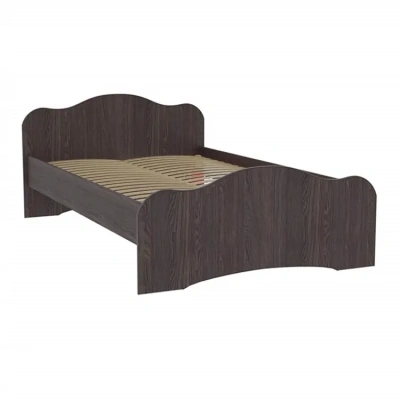 кровать-5 двуспальная с фигурными спинками 1200*2000 анкор темный