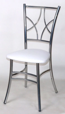 стул металлический СМ-7 белый/хром