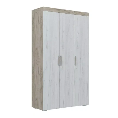 шкаф 3-створчатый Ольга-19 ЛДСП дуб крафт серый/дуб крафт белый