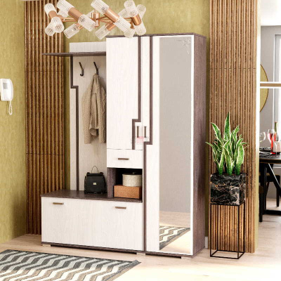 прихожая Саша-6 (правая) анкор темный/анкор светлый