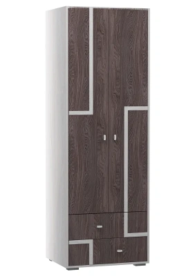 шкаф 2-створчатый для белья Омега-16 анкор светлый/анкор темный