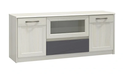 Тумба под телевизор 45.16 Лиана (ясень анкор светлый / Masa Decor ясень анкор светлый/ ПВХ ясень анкор светлый / ПВХ ясень графит / профиль Masa Decor ясень анкор светлый / стекло