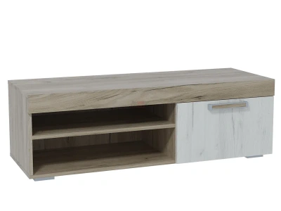 Тумба под телевизор Ольга-19 (дуб крафт серый/дуб крафт белый)