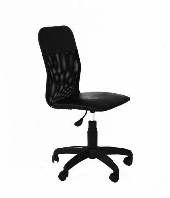 кресло офисное Элегия M сетка черная, пиастра, пятилучие