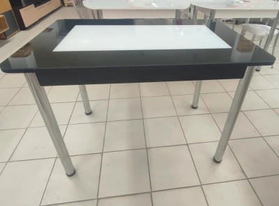 стол техно КСТ-002 хром ноги (черный)