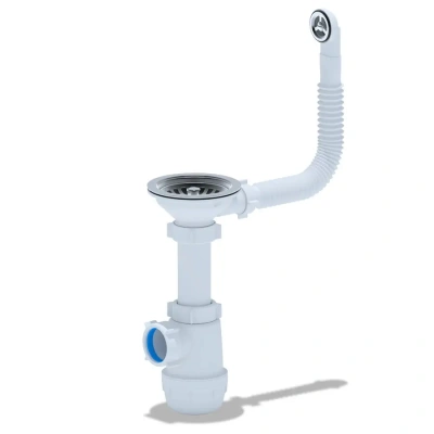 сифон бутылочный для керамической мойки 3 1/2" *40  (A0142S, BO142)