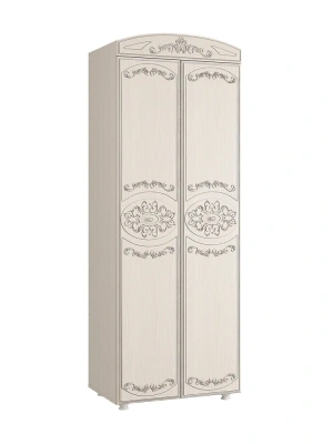 шкаф 2-створчатый комбинированный Каролина (ПАТИНА) (вудлайн кремовый/сандал светлый)