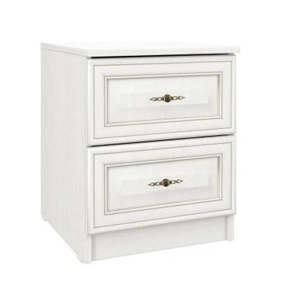 тумба прикроватная Габриэлла 06.34 (вудлайн кремовый/сандал светлый/профиль Аруша венге с патиной/латунь)