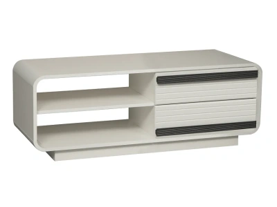 Тумба под телевизор А-11 белый/ ПВХ белое дерево/ профиль Masa Decor белый