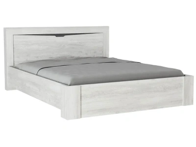 кровать двуспальная Ольга-5 1600*2000 (основание ладе) бетон пайн светлый/бетон пайн светлый+антрацит