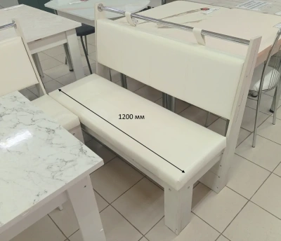 скамья мягкая 1200 дуб крафт белый