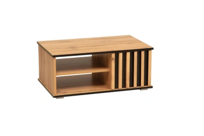 стол журнальный 51.08 Либерти (опора h=20мм) дуб вотан / черный / профиль Masa Decor дуб вотан