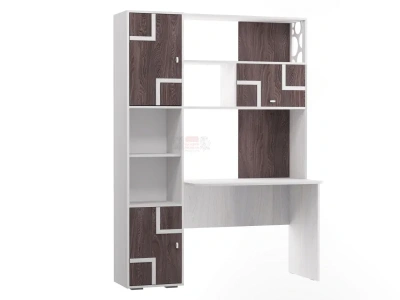 стол письменный с надстройкой Омега-16 анкор светлый/анкор темный